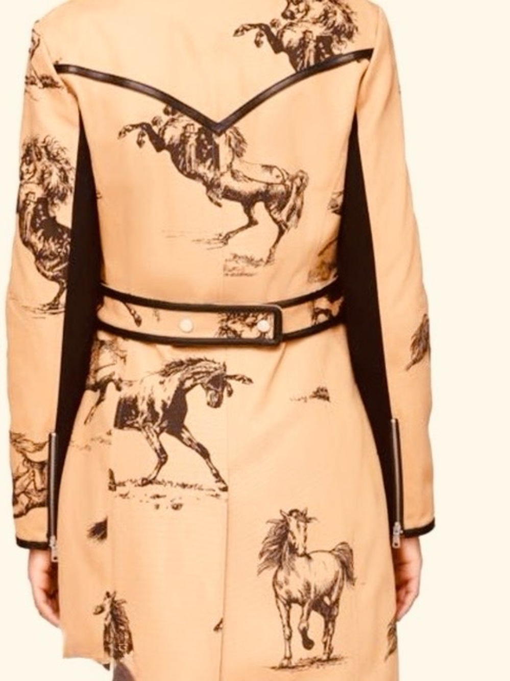 Avec Les Filles Western Print Trench Coat - NWT - Picture 10 of 11